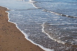 海灘,海,波
