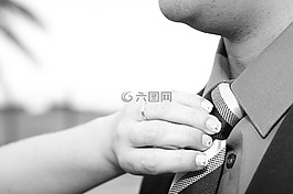 casal,照片,領(lǐng)帶