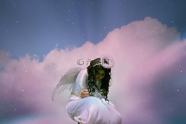 天使,云,翅膀