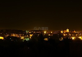 城市,夜,光