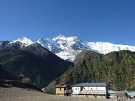 山,雪,天空