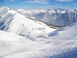 雪,冬天,山