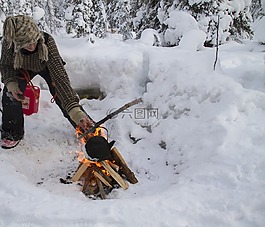 冬天,火,營(yíng)火