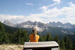 山,全景,沉默