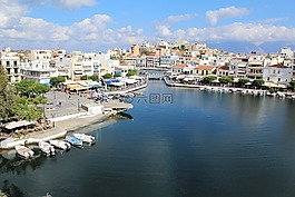 克里特島,湖voulismeni,水