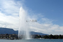 日內(nèi)瓦,水射流,湖