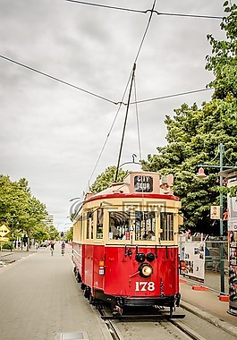 電車,步行,城市