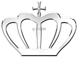 皇冠,銀,透明