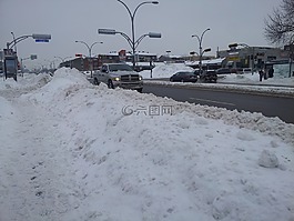 路,冬天,城市