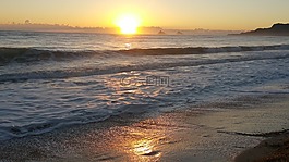 夏威夷,日出,海灘