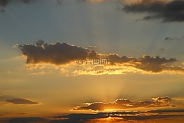 藍(lán)色,天空,云