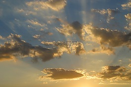 日落,云,天空
