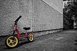 自行車,黃色,紅色