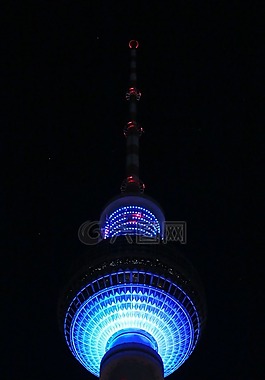 柏林,電視塔,光