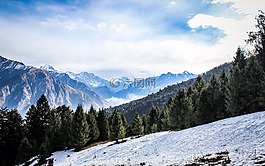 丘陵,山,雪