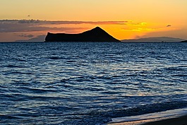日出,島,天堂