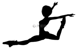 剪影,女孩,跳轉(zhuǎn)