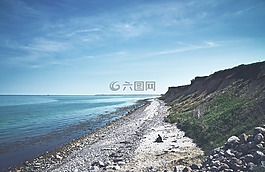 海岸,懸崖,天空