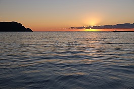 日落,海洋,海
