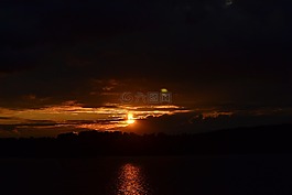 日落,湖,太陽(yáng)