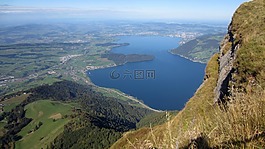 山,查看,高原