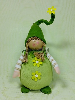小鬼,春天,綠色
