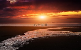 阳光,海,发光