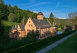 城堡,mespelbrunn,巴伐利亚