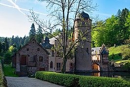 城堡,mespelbrunn,巴伐利亚