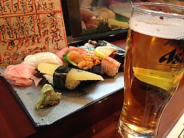 壽司,啤酒,日本