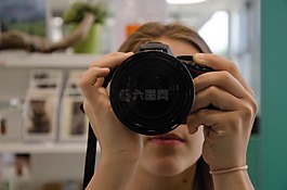 女孩,相機,端口