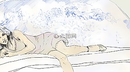 女子,女孩,圖