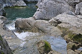 溪,水,石