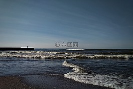 天空,海,海灘