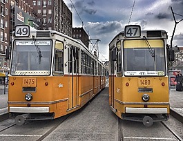 布達(dá)佩斯,電車,城市