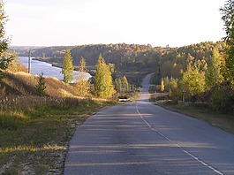 路,秋季,河