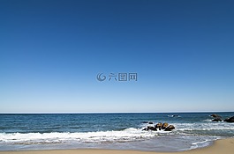 海灘,波,背景