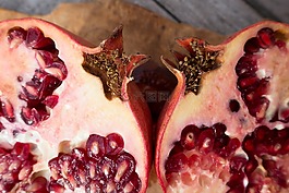 石榴,紅色,水果