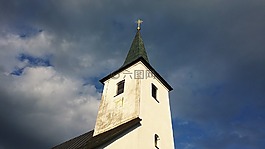 教會,lackenhof,尖頂