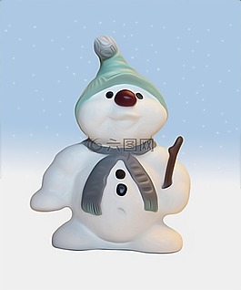 雪人,冬天,冷