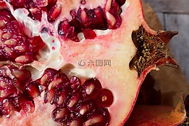 石榴,紅色,水果