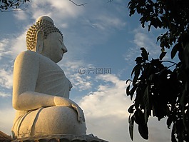 佛,雕像,佛教