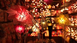 燈,鮮花