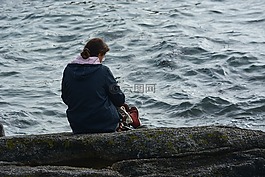 孤獨,字符,女子