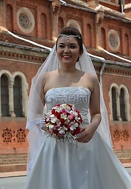 婚禮,愛情,連衣裙白色