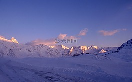 山,高原,雪