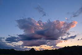 云,天空,日落