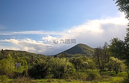 山,天堂,景觀