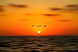 海,日落,天空