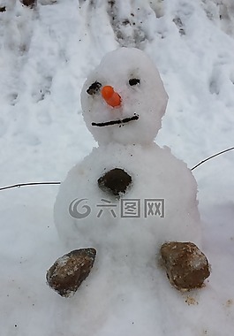 雪人,冬天,雪